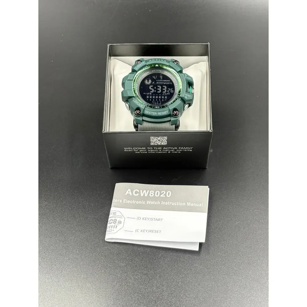 Activa X Invicta Men's 56mm Digital Watch green/black color ACW8020 series